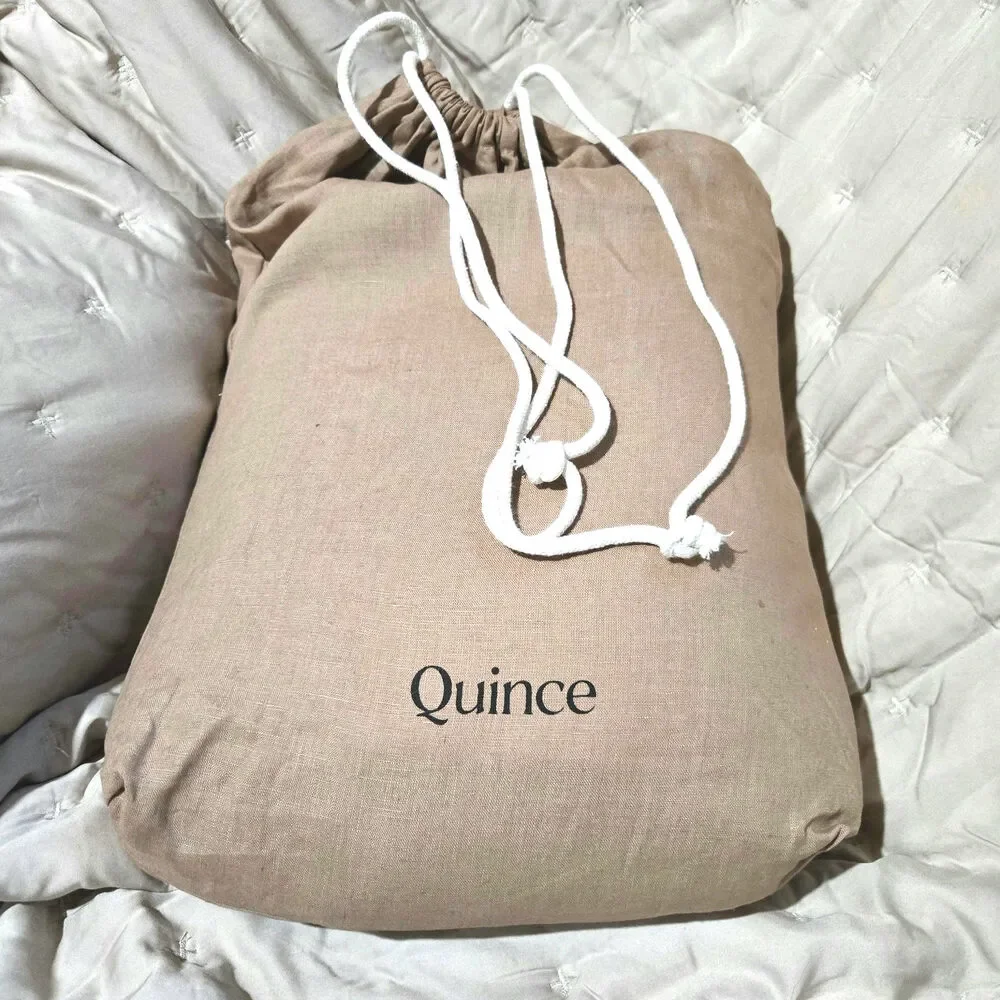 New Quince 100% European Flax Linen 4pc Sheet Set California King Latte $214MSRP